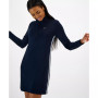 Women's Mock-Turtleneck Side-Stripe Dress