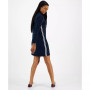 Women's Mock-Turtleneck Side-Stripe Dress