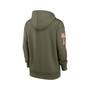 Women's Olive Green Bay Packers 2022 Salute to Service Performance Pullover Hoodie
