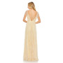 Women's Embellished Illusion Cap Sleeve Gown