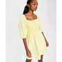 Women's Smocked Puff-Sleeve Fit & Flare Dress, Created for Macy's