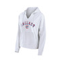 Women's Branded White Chicago Cubs Striped Arch Pullover Hoodie