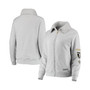 Women's Gray New Orleans Saints Fleece Full-Zip Sweatshirt