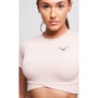 Women's Estron Recycled Rib Criss-Cross Crop Top - Mink