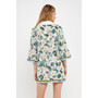 Women's Floral Tunic Dress with Trim