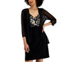 Women's Embroidered-Bodice Sheath Dress