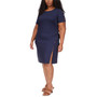 Plus Size Scuba Crepe Embellished Dress