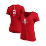 Women's Branded John Wall Red Houston Rockets Playmaker Name & Number V-Neck T-shirt