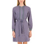 Women's Geometric-Print Tie-Belt Dress