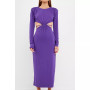 Women's Crossed Open Back Long Jersey Dress