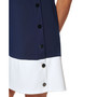 Petite Colorblocked Button Sleeveless Shift Dress