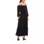 Women's Long Sleeve Halter Maxi with Smocked Waist