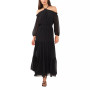 Women's Long Sleeve Halter Maxi with Smocked Waist