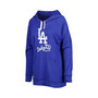 Women's Royal Los Angeles Dodgers Pre-Game Raglan Pullover Hoodie