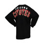 Women's Branded Black Arizona Coyotes Spirit Lace-Up V-Neck Long Sleeve Jersey T-shirt