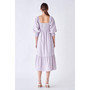 Women's Gingham Smocked Maxi Dress