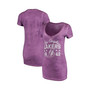 Women's Threads Purple Los Angeles Lakers City Over Pop Premium V-Neck T-shirt