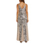 Women's Sequined Printed Blouson Gown