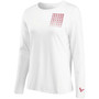 Women's White Houston Texans Repeat Tri-Blend Long Sleeve T-shirt