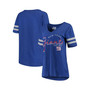 Women's Royal New York Giants Triple Play V-Neck T-shirt