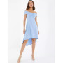 Women's Off The Shoulder Knot Front A-Line Dress