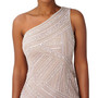 Petite Beaded One-Shoulder Gown