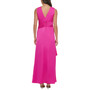 Women's V-Neck Sleeveless Ruched-Waist Gown