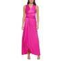 Women's V-Neck Sleeveless Ruched-Waist Gown