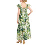 Cotton Printed Bow-Tie Maxi Dress