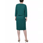 Petite Textured 3/4 Sleeve Two Piece Dress Set