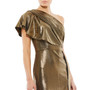 Women's Ieena Ruffled One Shoulder Metallic Evening Gown