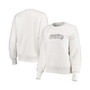 Women's White Seattle Seahawks Milestone Tracker Pullover Sweatshirt