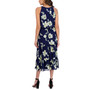 Women's Sleeveless Printed Chiffon Maxi Dress