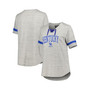 Women's Heather Gray Kentucky Wildcats Plus Size Lace-Up T-shirt