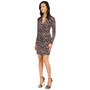 Petite Collared Logo Chain-Print Jersey Dress
