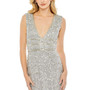 Women's Beaded Sleeveless T-Length Sheath Dress