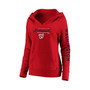 Women's Branded Red Washington Nationals Core High Class Crossover Pullover Hoodie