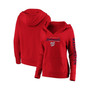 Women's Branded Red Washington Nationals Core High Class Crossover Pullover Hoodie