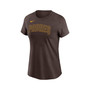 Women's Xander Bogaerts Brown San Diego Padres Name and Number T-shirt