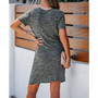 Women's Marled Knit Knotted Mini Beach Dress