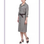 Petite 3/4 Roll Tab Sleeve Shirtdress