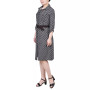 Petite 3/4 Roll Tab Sleeve Shirtdress