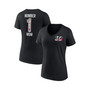 Women's Branded Black Cincinnati Bengals Plus Size Mother's Day #1 Mom V-Neck T-shirt