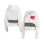 Women's White Houston Texans Crop Pullover Hoodie