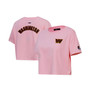 Women's Pink Washington Commanders Cropped Boxy T-shirt