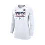 Women's White UConn Huskies 2023 NCAA Men's Basketball National Champions Pebble Long Sleeve T-shirt