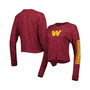 Women's Burgundy Washington Commanders Crop Long Sleeve T-shirt