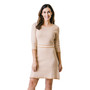 Womens' Organic Cotton 3/4 Sleeve Fit and Flare Sweater Dress