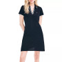 Women's Sustainably Crafted Ocean Spilt Neck Polo Dress