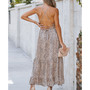 Women's Ayana Lace-up Backless Maxi Slip Beach Dress
